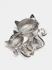 Брошь "Кошки", с эмалью