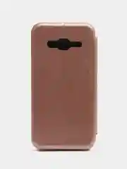 Золотой чехол книжка на Samsung Galaxy J3 2016 (J310 / J320), Самсунг Галакси Джи3 (Джи310 / Джи320)