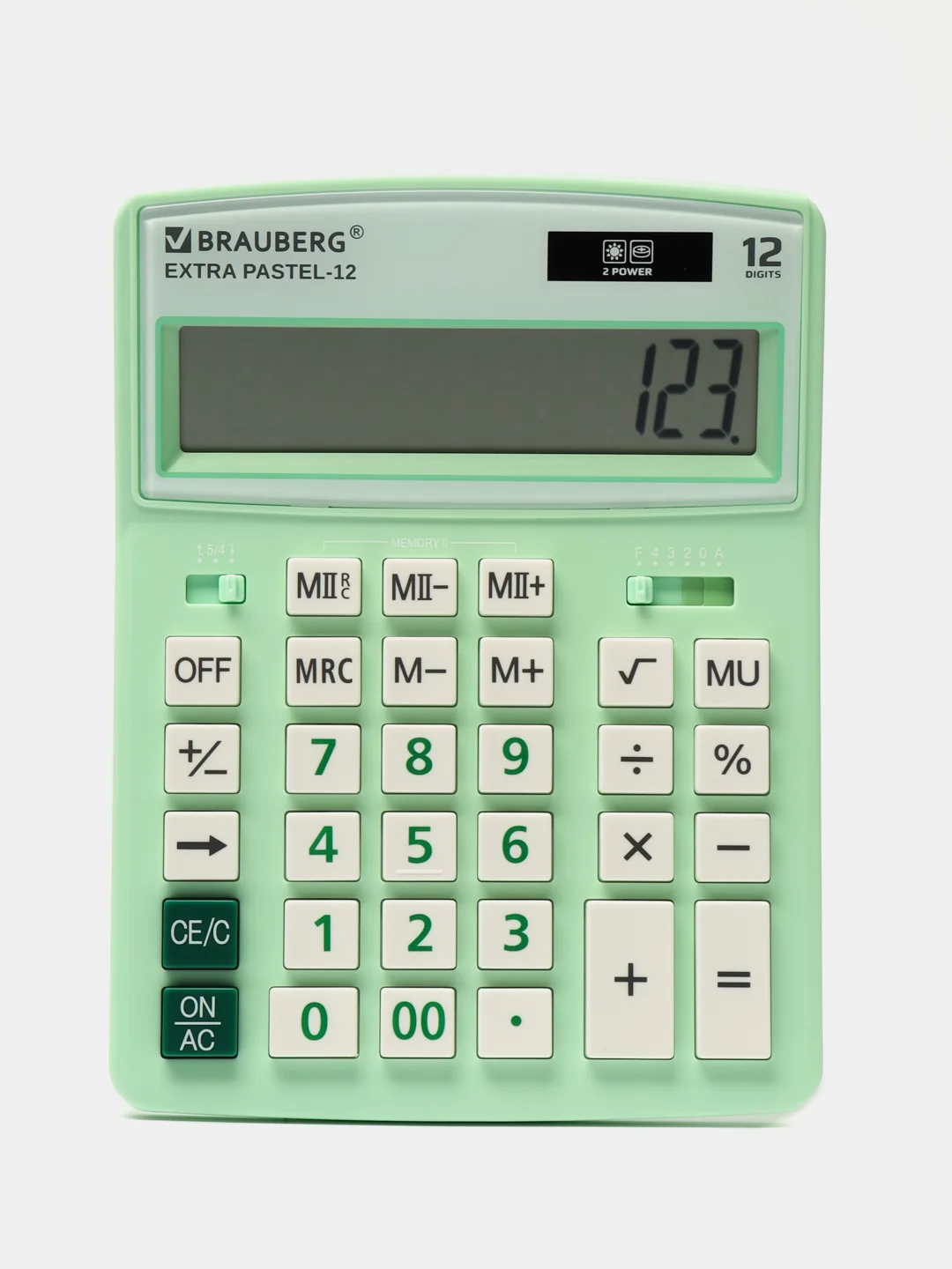 Калькулятор настольный электронный обычный Brauberg Extra Pastel-12-lg (206x155 мм)