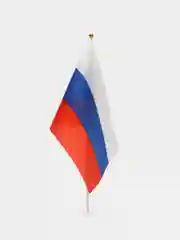 Флаг России РФ триколор ручной 20х30 см, без герба, с флагштоком, Brauberg/STAFF