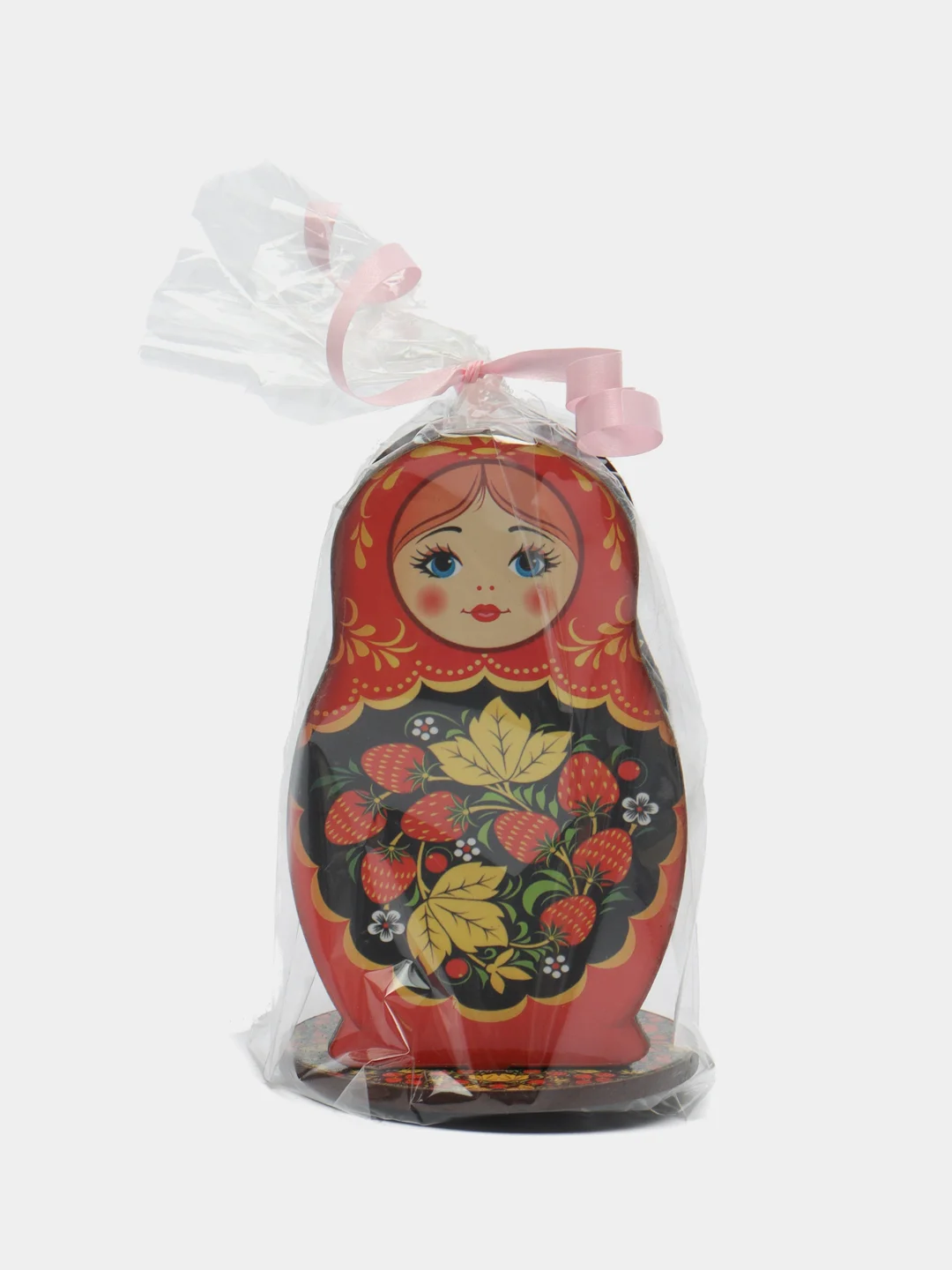 Красный подставка деревянная для зубочисток "Матрешка"