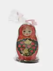 Красный подставка деревянная для зубочисток "Матрешка"