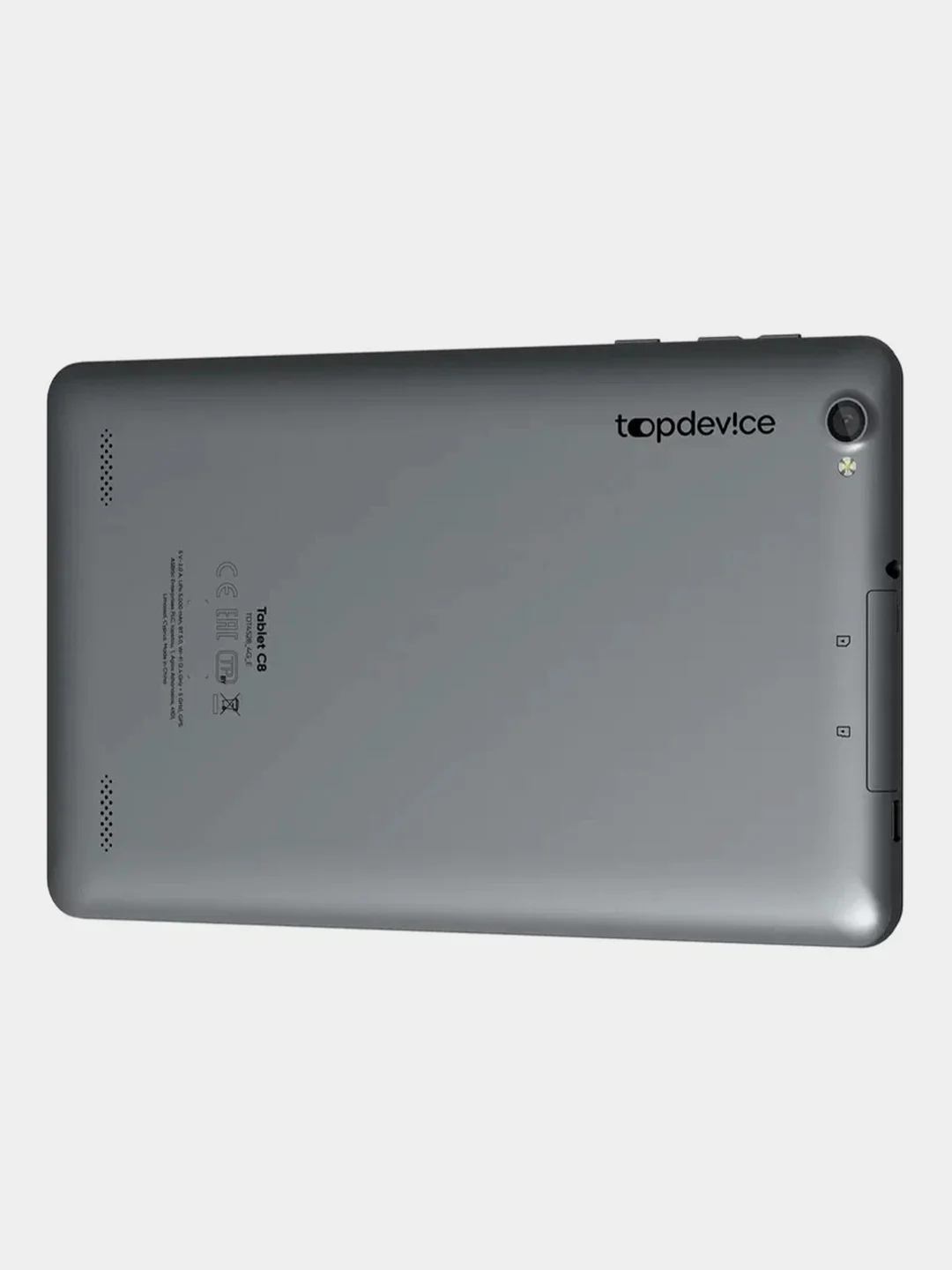 Серый планшет Topdevice Tablet С8, 4G, 8", 3+32 Gb