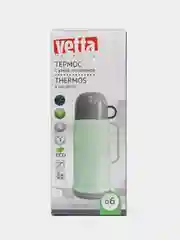 Зеленый термос VETTA "Туристический", 0,6 л, 3 цвета, стеклянная колба