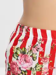 Алый пижама женская с шортами
