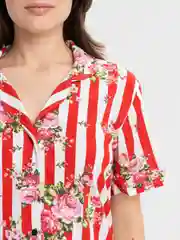 Алый пижама женская с шортами