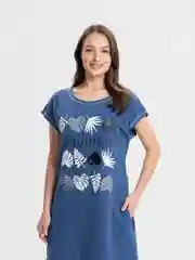 Голубой туника женская