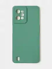 Зеленый чехол для Realme C31 (4G), матовый, с дополнительной защитой камеры