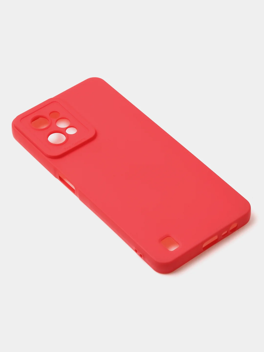 Красный чехол для Realme C31 (4G), матовый, с дополнительной защитой камеры