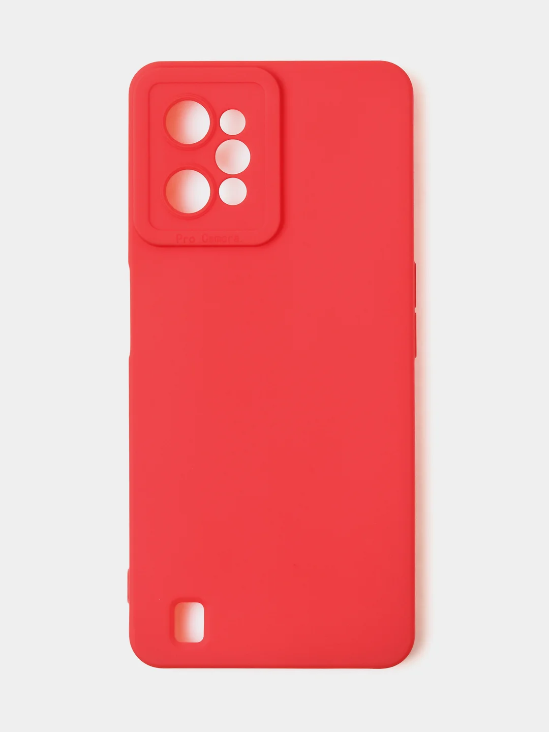 Красный чехол для Realme C31 (4G), матовый, с дополнительной защитой камеры