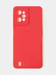 Красный чехол для Realme C31 (4G), матовый, с дополнительной защитой камеры