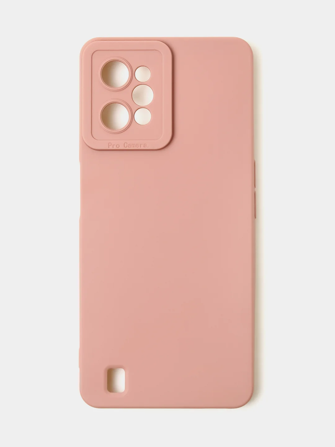 Пудровый чехол для Realme C31 (4G), матовый, с дополнительной защитой камеры