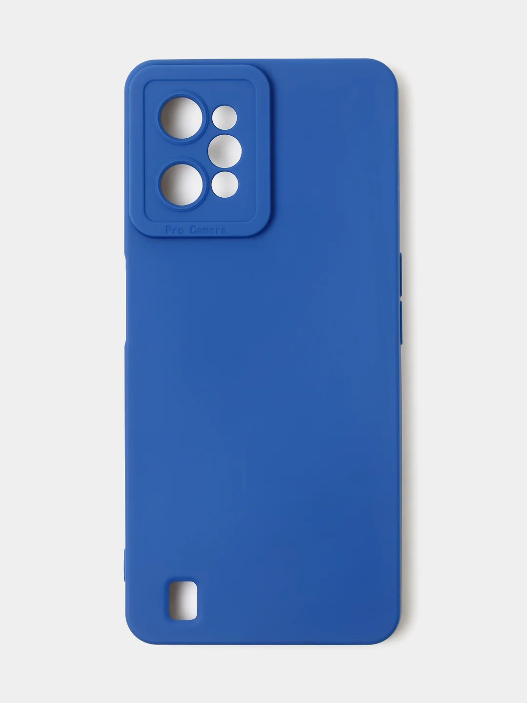 Синий чехол для Realme C31 (4G), матовый, с дополнительной защитой камеры