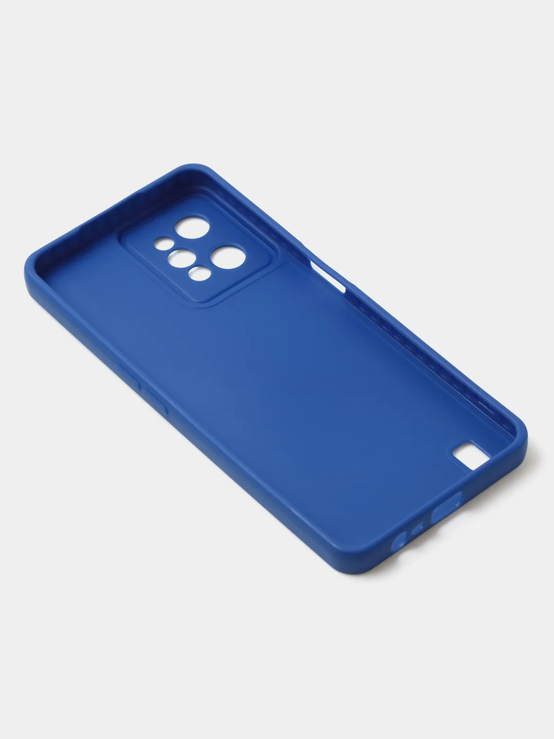 Синий чехол для Realme C31 (4G), матовый, с дополнительной защитой камеры