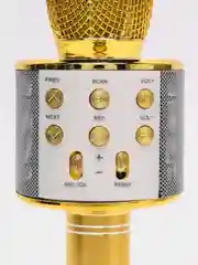 Желтый караоке-микрофон WS 858, с изменением голоса