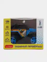 Синий детская машинка-перевертыш "Внедорожник", от батареек