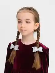 Серый бантики на резинке