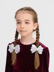 Серый бантики на резинке