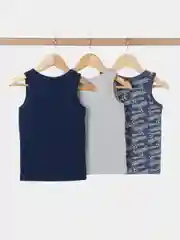 Серый меланж майка для мальчика Baykar, 3 штуки
