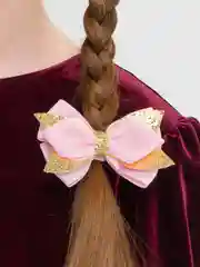 Розовый бантики на резинке