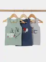 Серый майка для мальчика Baykar, комплект из 3 штук