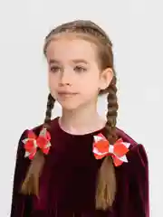 Красный бантики на резинке
