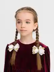 Белый бантики на резинке