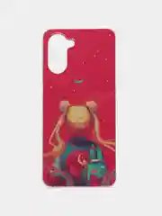 Фуксия чехол Realme 10 (Реалми 10), силиконовый, с рисунком