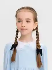Черный бантики для волос на резинке