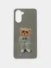 Серый чехол Realme 10 (Реалми 10), силиконовый, с рисунком