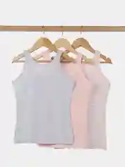 Бежевый меланж майка для девочки Baykar, 3 шт
