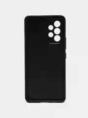 Темно-синий чехол Samsung Galaxy A53, Самсунг Галакси А53, силиконовый, под кожу, с кольцом