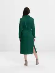 Зеленый платье женское с длинным рукавом