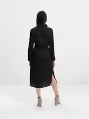 Черный платье женское с длинным рукавом