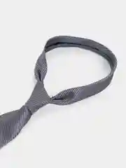 Серебряный мужской галстук, 140 см