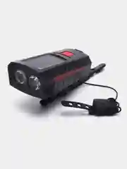 Велосипедный фонарь светодиодный MT-003 с солнечной батареей (3000mAh) с клаксоном