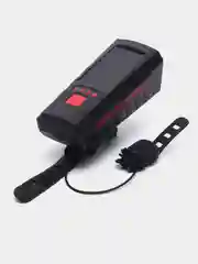 Велосипедный фонарь светодиодный MT-003 с солнечной батареей (3000mAh) с клаксоном