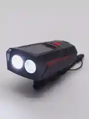 Велосипедный фонарь светодиодный MT-003 с солнечной батареей (3000mAh) с клаксоном