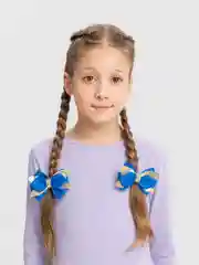Синий бантики на резинке
