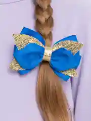 Синий бантики на резинке