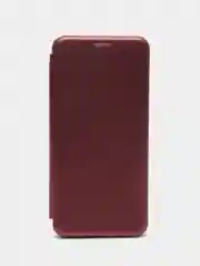 Бордовый чехол-книжка для INFINIX HOT 12 PLAY