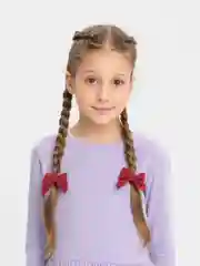 Бордовый бантики для волос на резинке