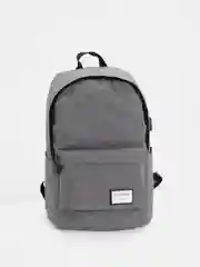 Серый рюкзак мужской, с USB, черный