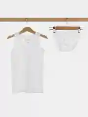 Белый комплект нижнего белья для мальчика DANNI Basic, трусы + майка, от 1 до 12 лет