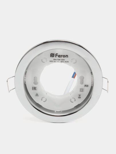 Светильник потолочный встраиваемый, 15W 230V  GX53, хром без лампы, DL53