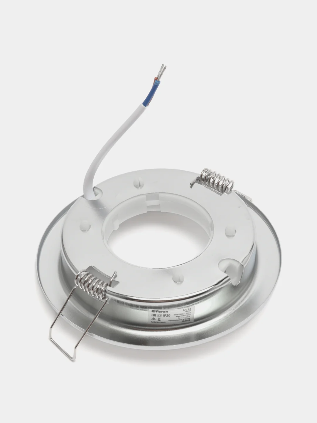 Светильник потолочный встраиваемый, 15W 230V  GX53, хром без лампы, DL53