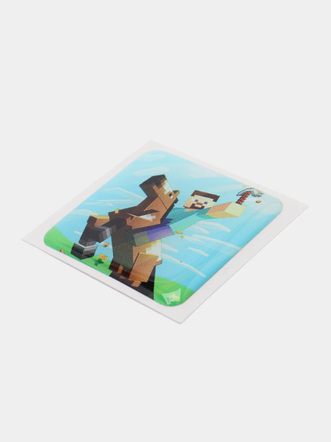 Голубой 3d-стикеры, наклейки на телефон Minecraft (Майнкрафт), Маша и Медведь