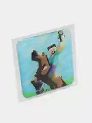 Голубой 3d-стикеры, наклейки на телефон Minecraft (Майнкрафт), Маша и Медведь