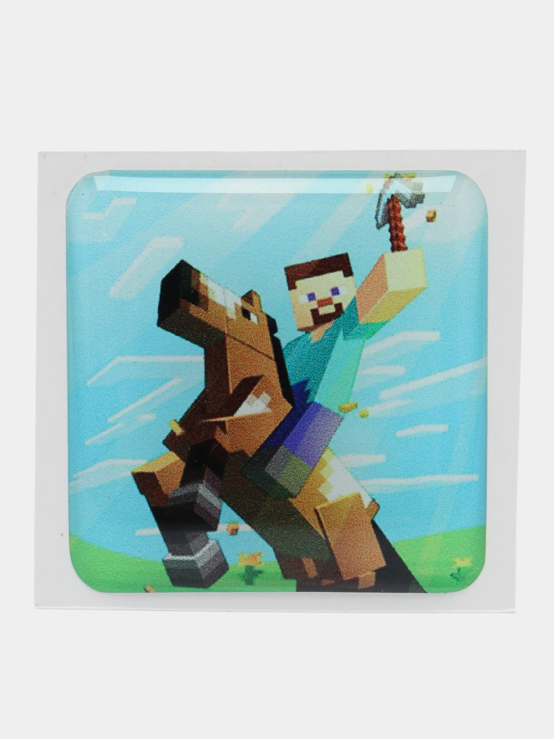 Голубой 3d-стикеры, наклейки на телефон Minecraft (Майнкрафт), Маша и Медведь