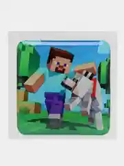 Золотой 3d-стикеры, наклейки на телефон Minecraft (Майнкрафт), Маша и Медведь
